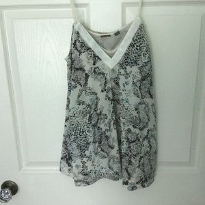 Foundrae cream abstract print Top